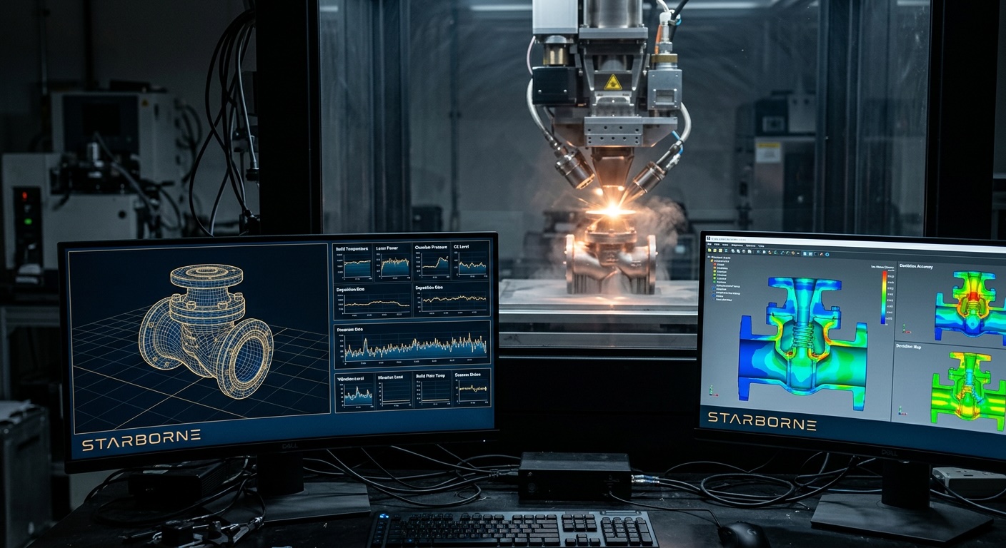 Visualisation of a physics-informed digital twin monitoring a manufacturing run